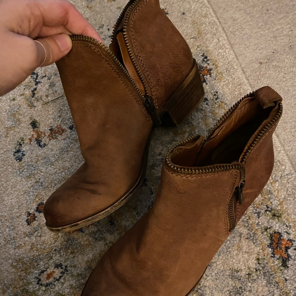 Lucky brand brown ankle boots